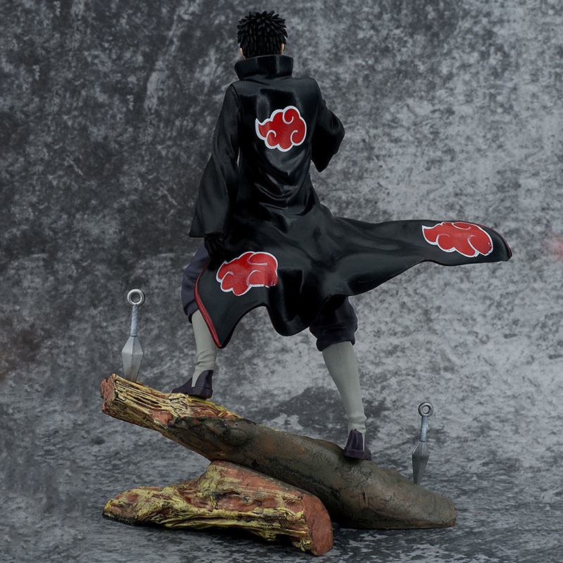 Action Figure Anime Naruto Shippuden Akatsuki Tobi Uchiha Obito Kamui Ukuran 26cm Action Figure Patung Bahan PVC Untuk Anak