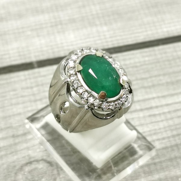 CINCIN BATU PERMATA NATURAL JAMRUD EMERALD BERLY est COLOMBIA Ist 08