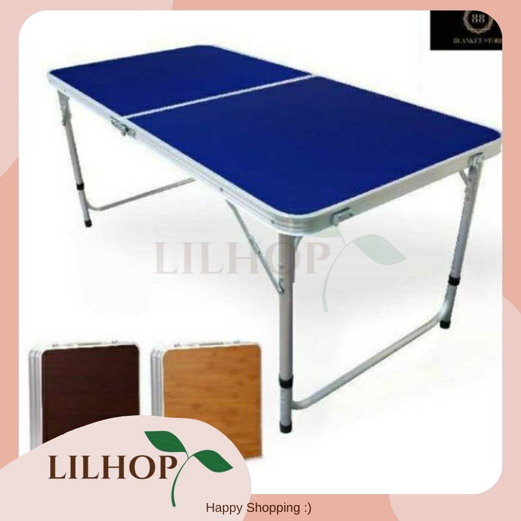 LILHOP Meja Lipat Portable bisa Lipat uk 60 x 120cm bisa stel Tinggi Rendah meja