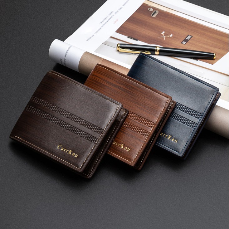 Dompet Kulit Petak Pria WANITA BS22 Elegan Wallet ACC