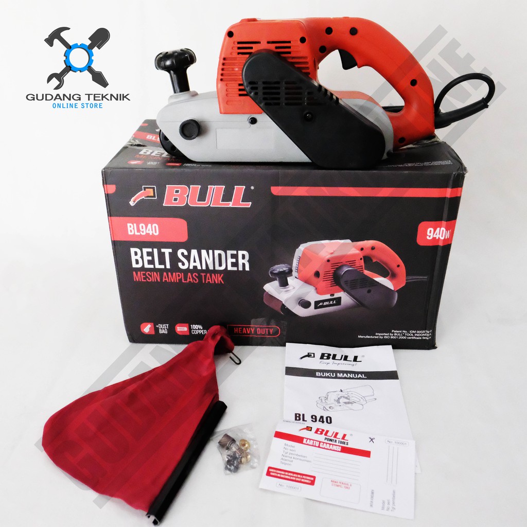 Bull BL940 / Mesin Amplas Tank BL-940 Belt Sander Bull BL 940