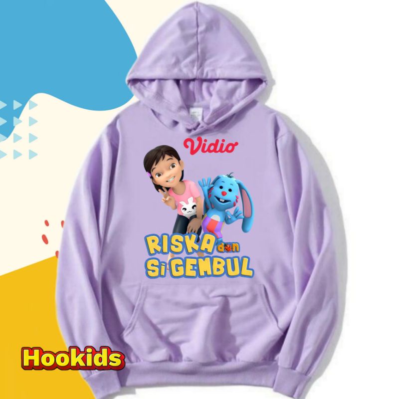 SWEATER RISKA DAN SI GEMBUL HOODIE ANAK