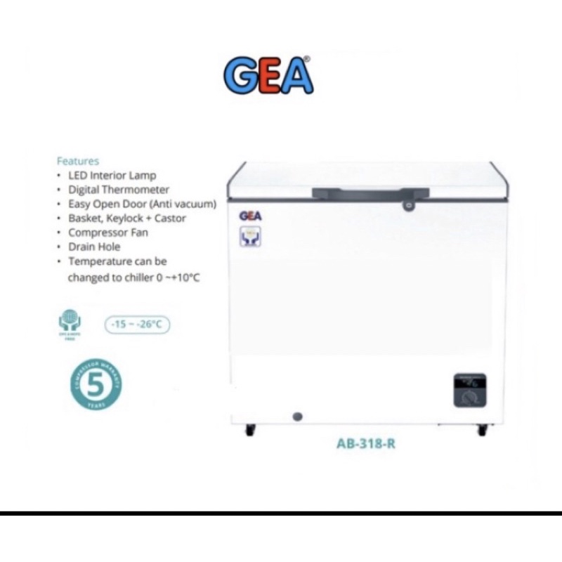 CHEST FREEZER GEA 310 LITER TYPE AB318