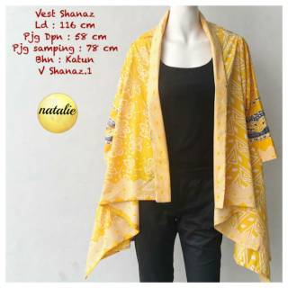  Batik  Outer  Wanita New Vest Dengan 6 Varian Corak Berbeda 