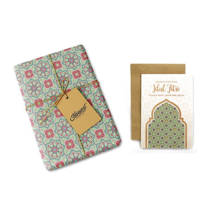 

Paket Kertas Kado & Kartu Ucapan Idul Fitri Harvest Gift Set - Etnik 5