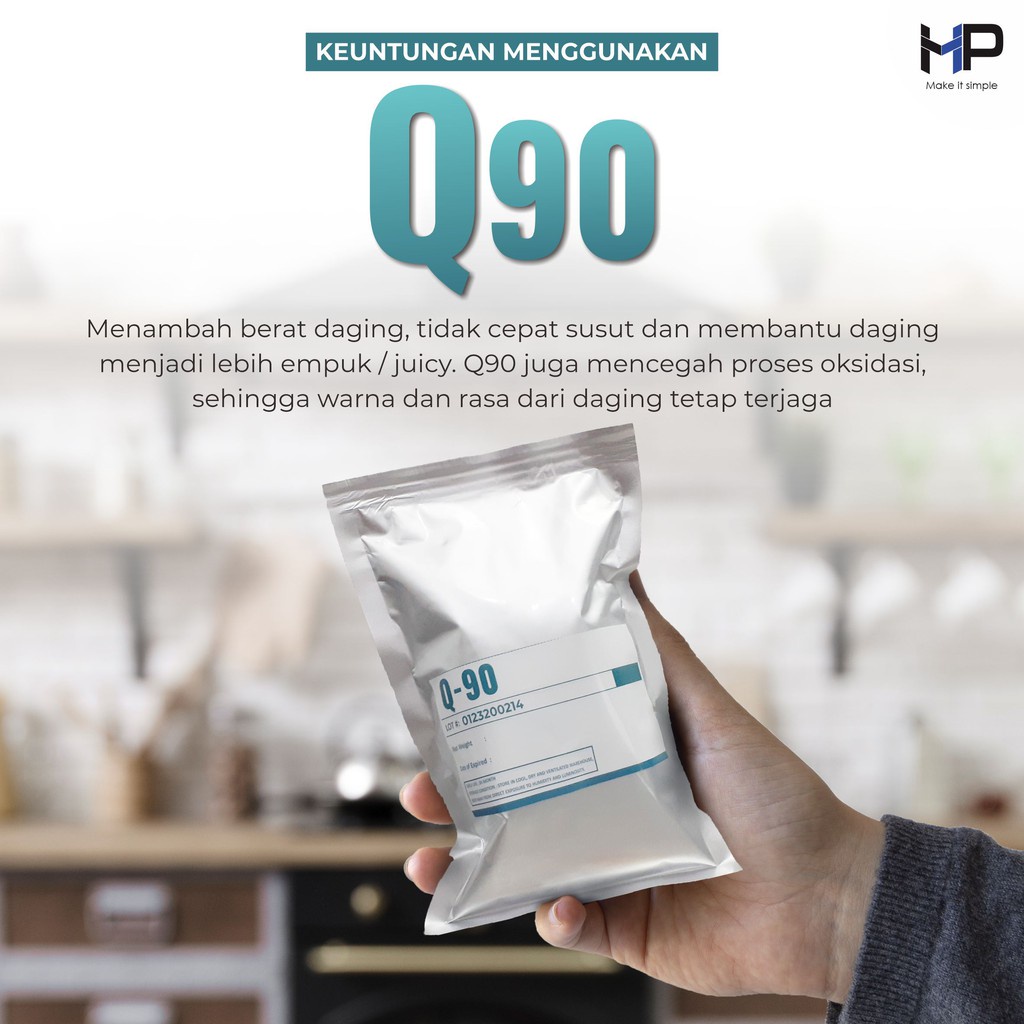 

300 Gram - Q90 - Pencegah Daging Susut - Pengempuk Daging - Penggemuk Ayam & Seafood