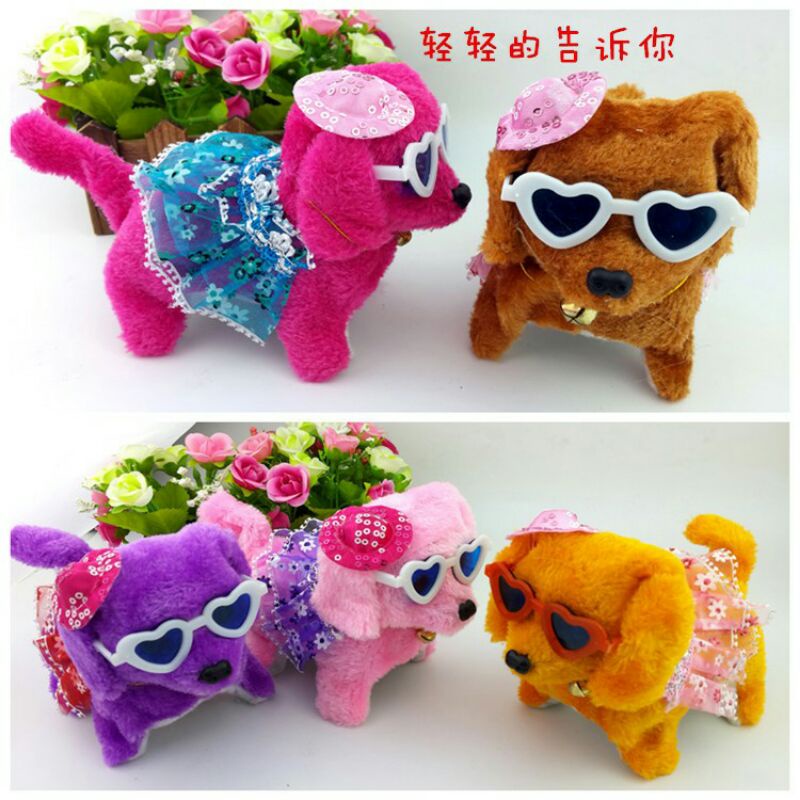 mainan anjing gemesin bisa suara dan jalan jalan