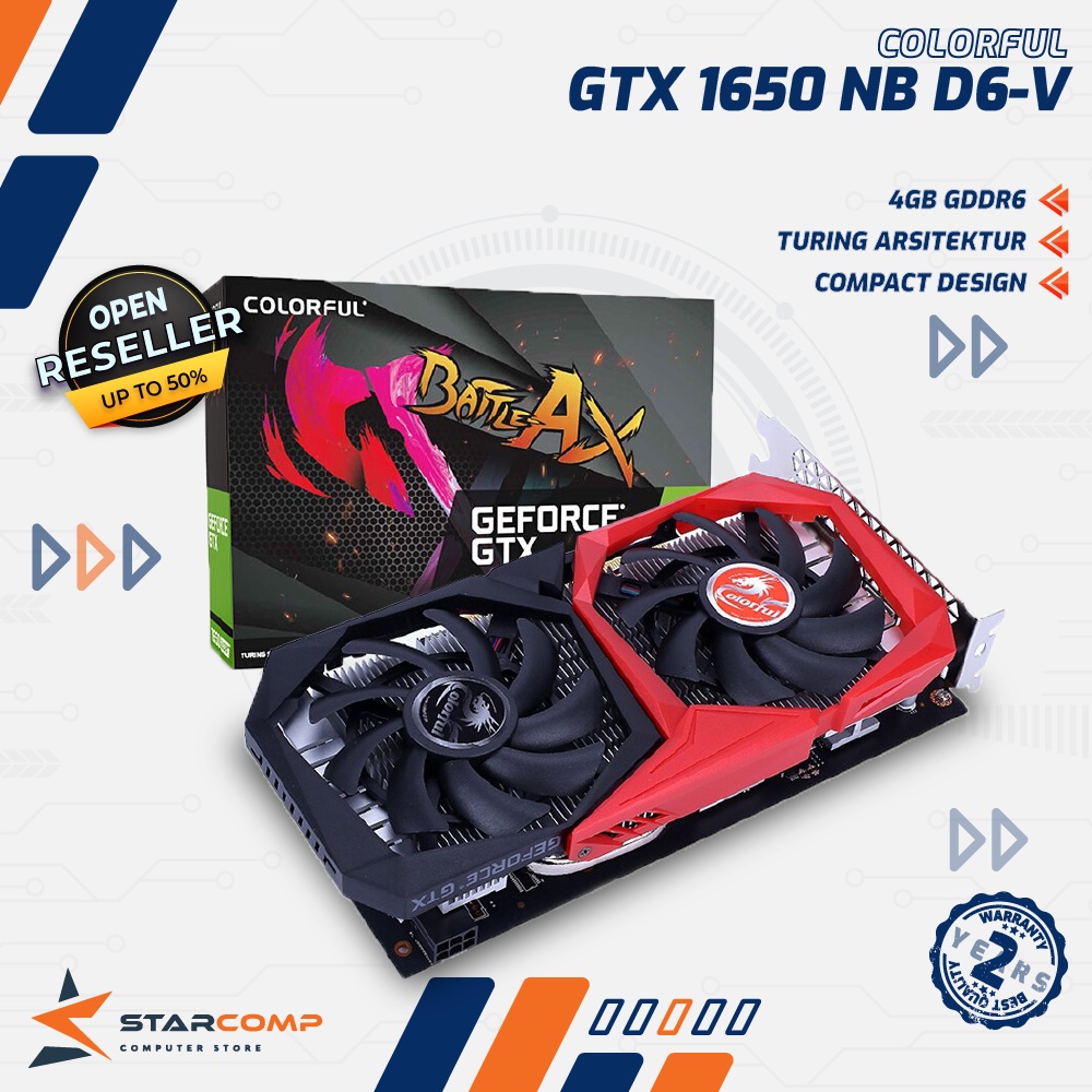 Colorful GeForce GTX 1650 NB 4G GDDR6 GTX1650 D6-V