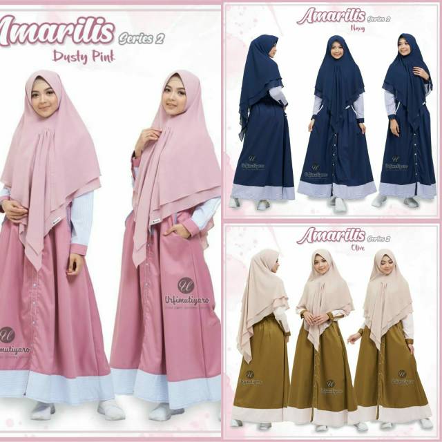 GAMIS AMARILIS DRESS SERIES  BY URFIMUTIYARO/GAMIS SYARI BUSUI BAHAN KATUN