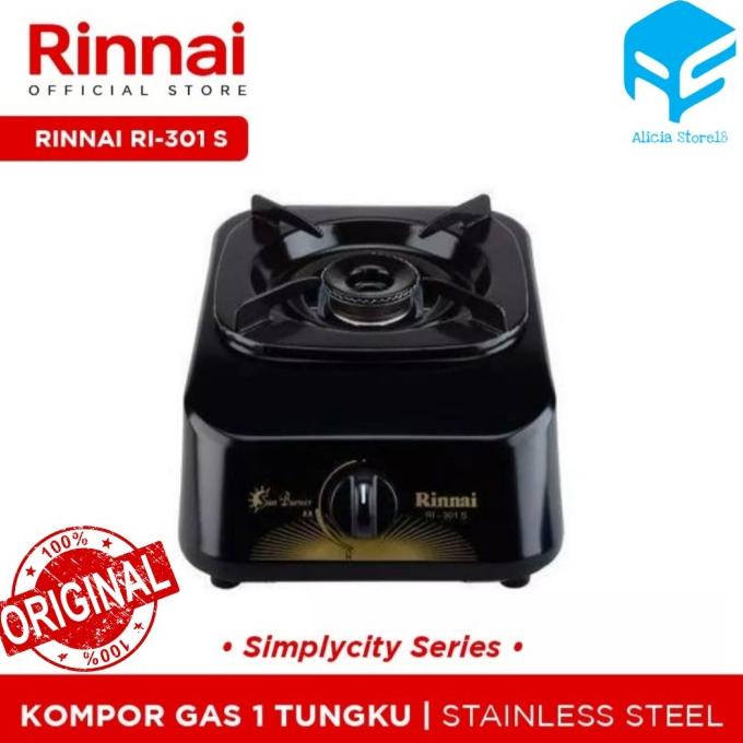 KOMPOR GAS RINNAI 1 TUNGKU RI 301S RI301S RI-301S SATU TUNGKU 301 S