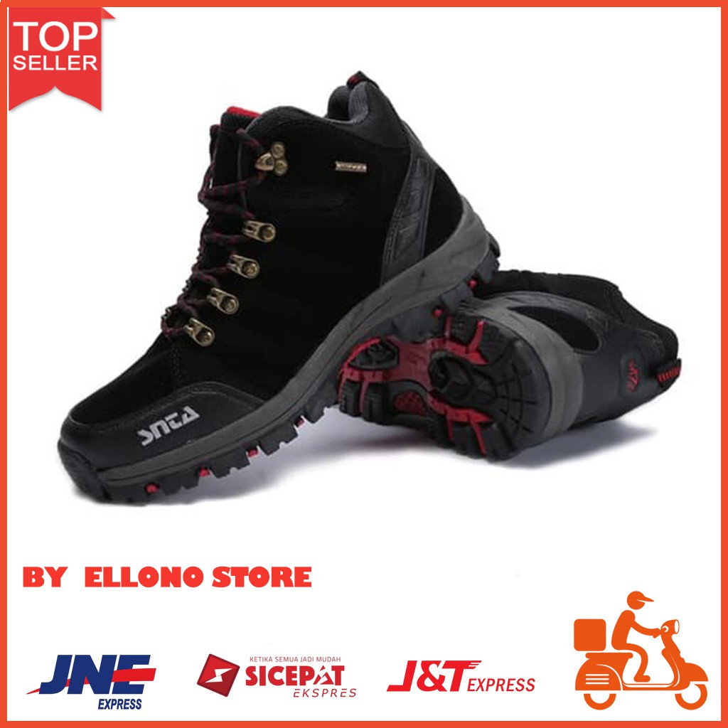 Sepatu SNTA 479 Black Red Sepatu Gunung/ Hiking/ Trekking/ Travel - 40 R7F3 promo sporty