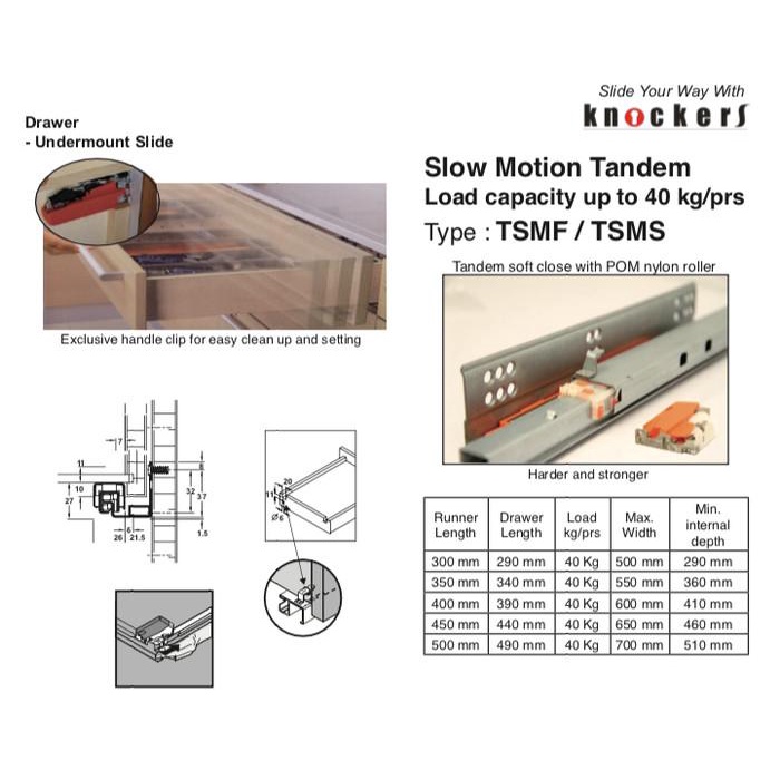 Rel Laci Tandem KNOCKERS TSMF 45 Rel Tandem Full Extension