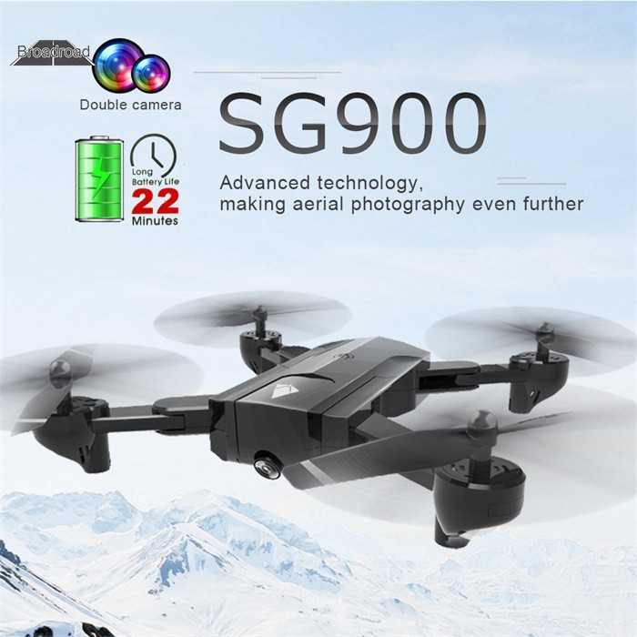 (Gratis Ongkir) SPOT SG900 Drone RC dengan Dual Kamera FPV HD & Baterai 2200mAh + Sensor Gravitasi