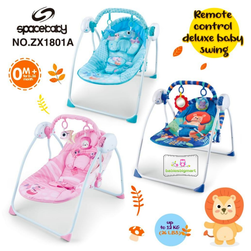 BOUNCER SPACEBABY SB 1850 / PC 1860 /PC 1950 / ZX 1801A / ZX 1804 SUGAR BABY HUG ME CHAIR REMOTE CONTROL DELUXE BABY SWING SPACE BABY