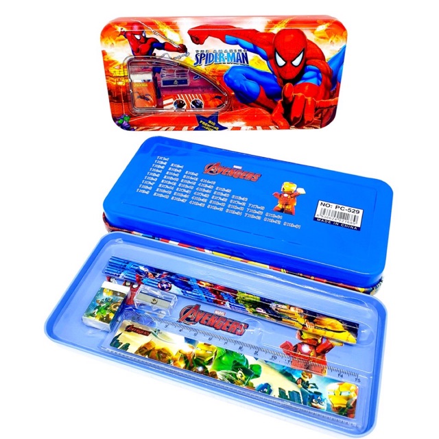 

~ COD ~ KOTAK PENSIL KALENG BESAR ISI SET ALAT TULIS LENGKAP