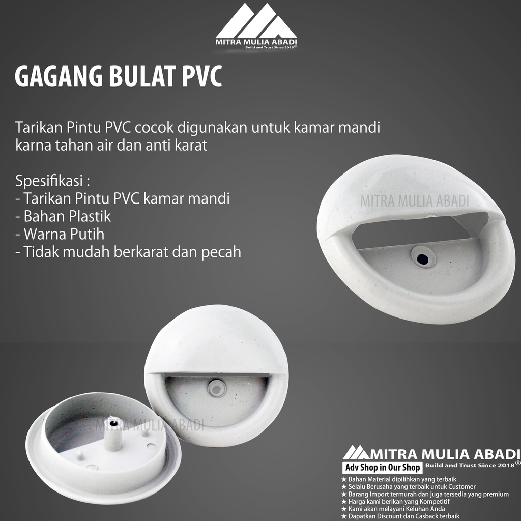 Gagang Tarikan Handle Pintu PVC Kamar Mandi