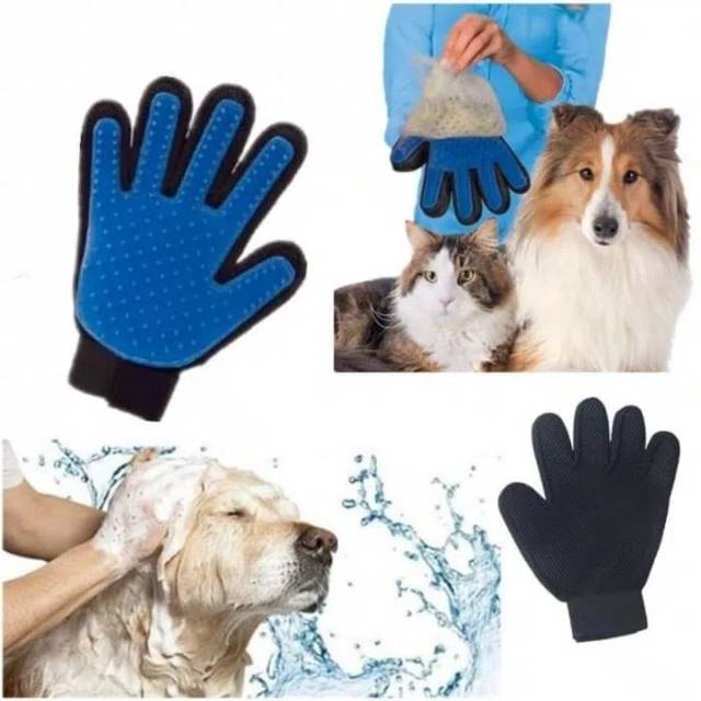 Sisir bulu anjing kucing grooming true touch gloves. Sarung tangan dog cat