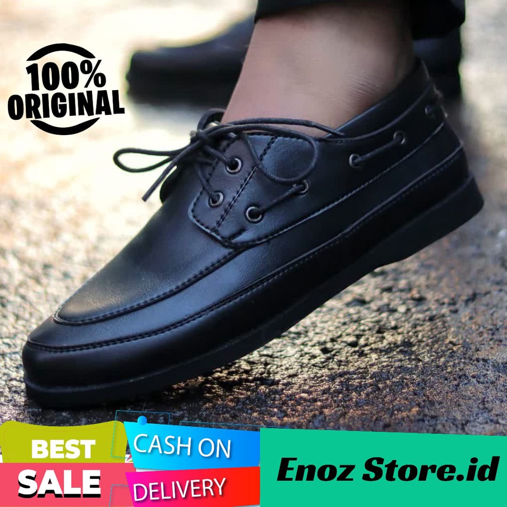 ENOZ X MJ - SEpatu formal pria casual original handmade kulit sintetis pu berkualitas sapatu kerja kantor cowo cowok keren premium terbaru kekinian