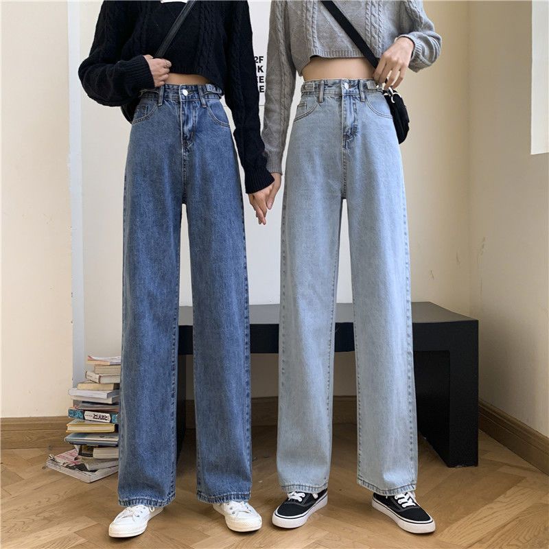 kekinian korean high waist murah boyfriend celana jeans high waist wanita kulot