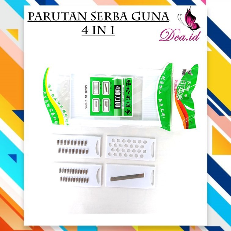 [DEASHOP] PARUTAN SERBAGUNA 4 IN 1 PENGIRIS PEMOTONG BUAH SAYUR