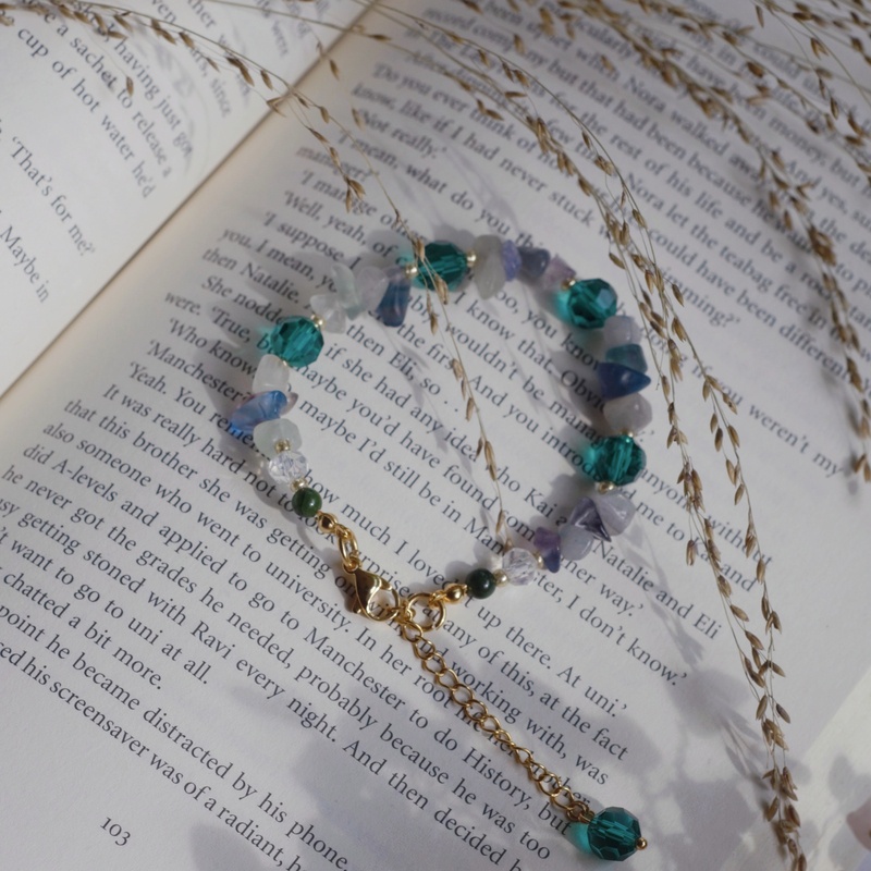 Gelang Fluorite dan kristal ceko | Fluorite and Czech Crystal bracelets