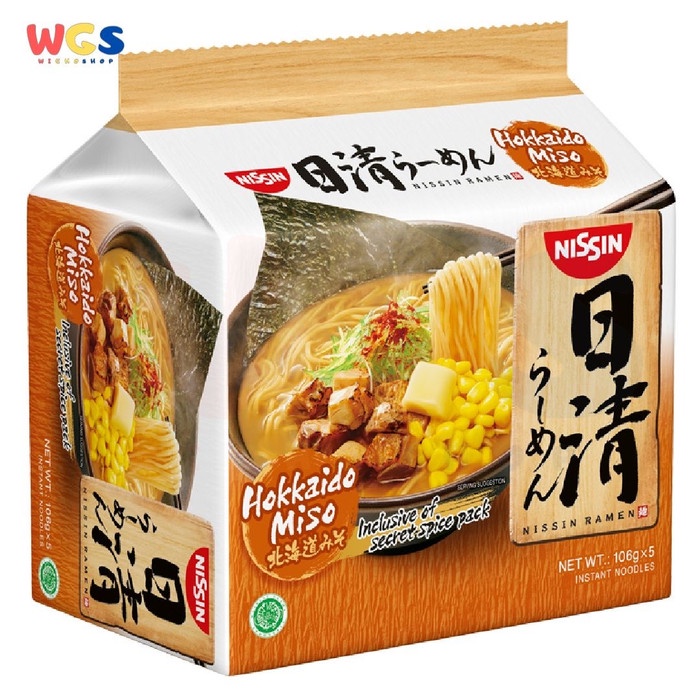 

impor-mie- nissin ramen hokkaido miso 106 gr x 5 pack -mie-impor.