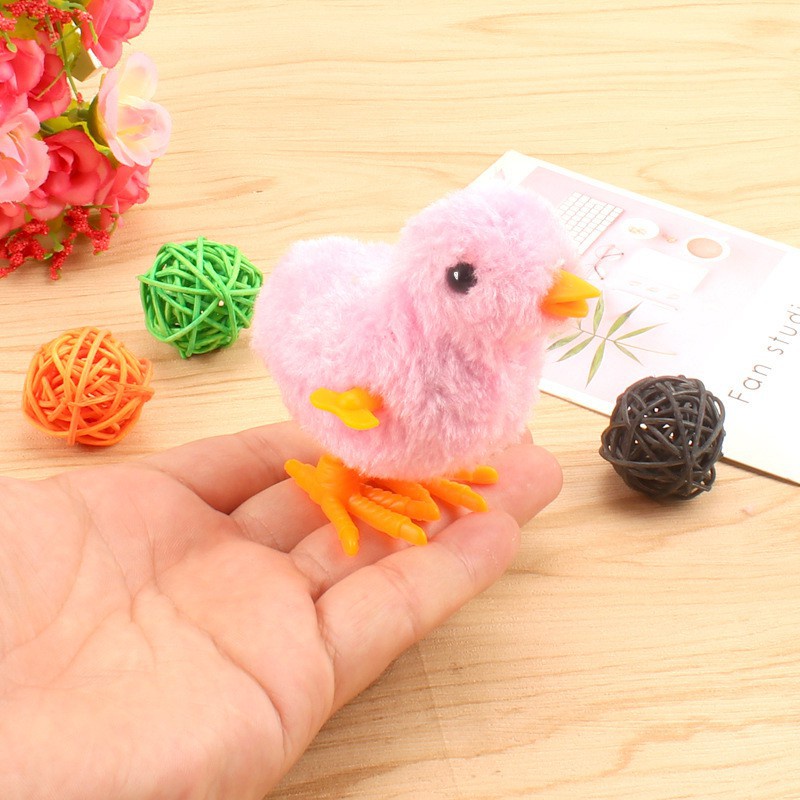 Edufuntoys - COLLORFULL CHICK - ayam kunci/ mainan anak Ayam warna berjalan model putar/ jumping chicken/C 155