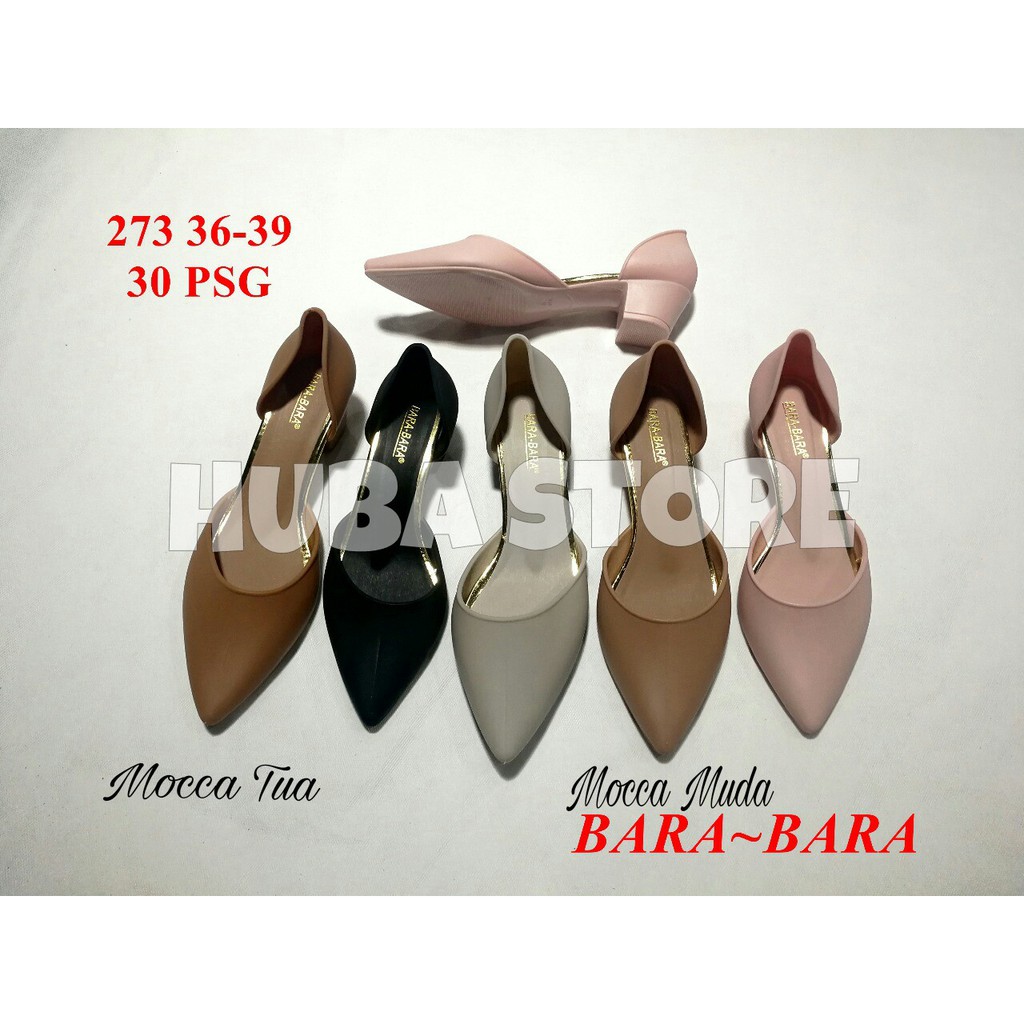 Sepatu Wanita jelly heels 3cm barabara Sepatu cewek Impor Jelly 273