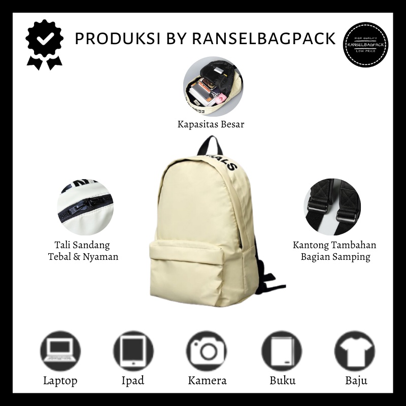 Tas Ransel Sekolah - Tas Punggung Bahu Model Korea Fashion Terbaru Kekinian Termurah Baru Bagus Multifungsi Stylish Backpack Sekolah Kuliah Kerja TravelingRemaja Dewasa Perempuan Pria Wanita Cewek Cowok