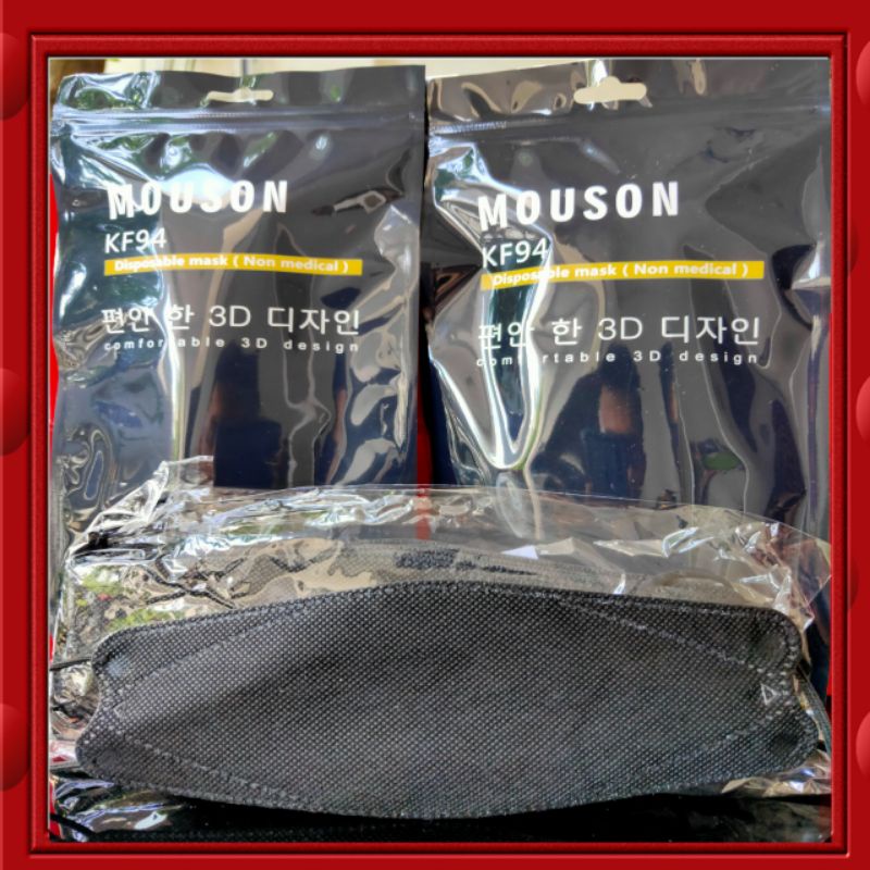 KF94 MASKER CONVEX MOUSON 3D WARNA PUTIH BLACK TOSKA COKLAT  PINK ISI 10 PCS