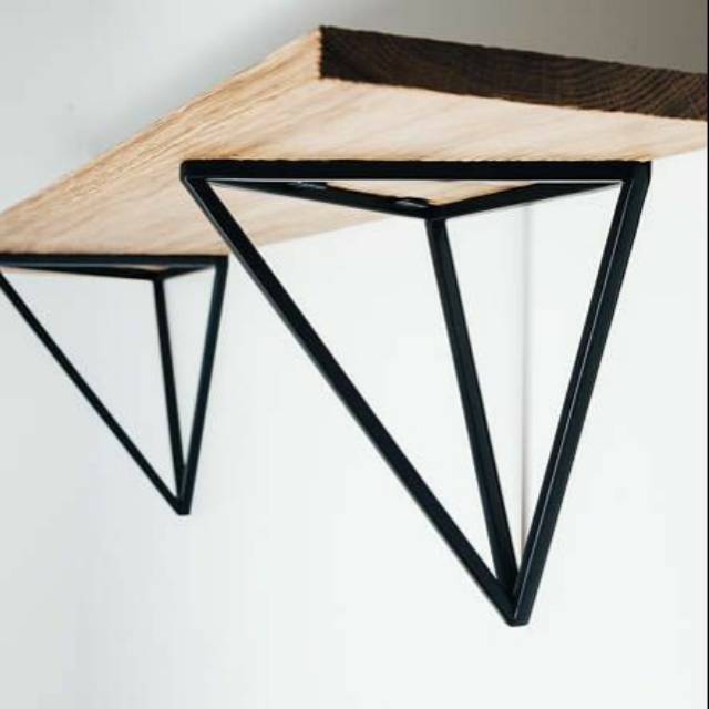 Rak Besi ambalan / 1set 2buah / Besi Penyangga ambalan tempel dinding