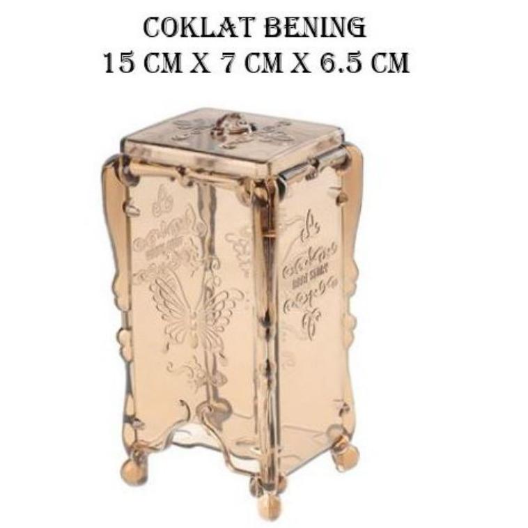 ✻Harga Murah✢➧ Tempat Kapas Wajah/Rak Mini Kapas Wajah/Rak Kapas Akrilik/Rak Kosmetik Kapas Wajah D4