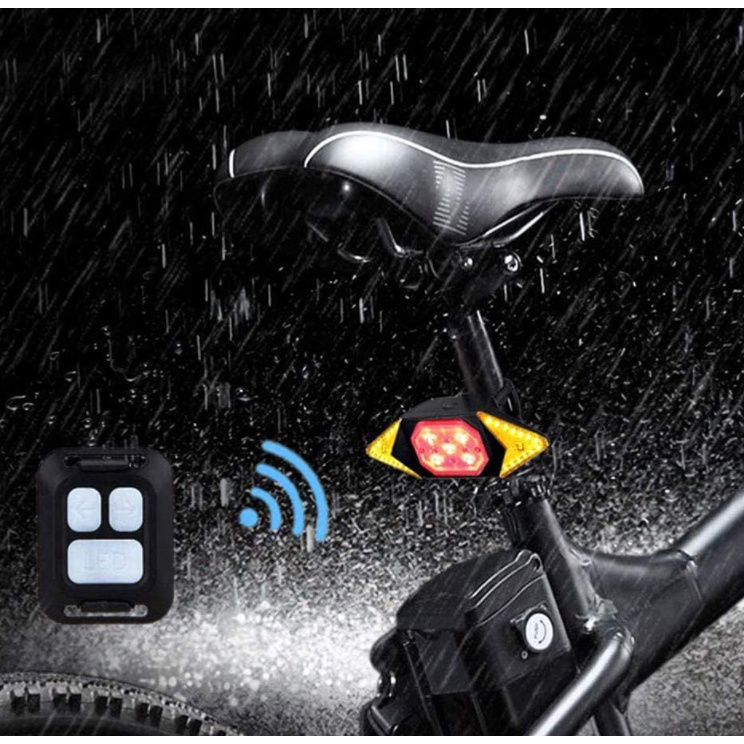 Biking Lampu Sein Sepeda USB Wireless Tanpa Kabel Waterproof AUTOMATIC DIRECTION RECHARGEABLE-6