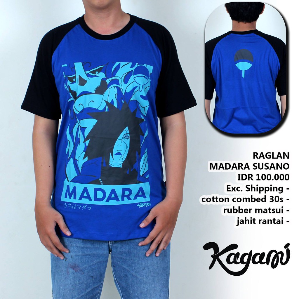 KAOS RAGLAN MADARA SUSANO - NARUTO SHIPPUDEN