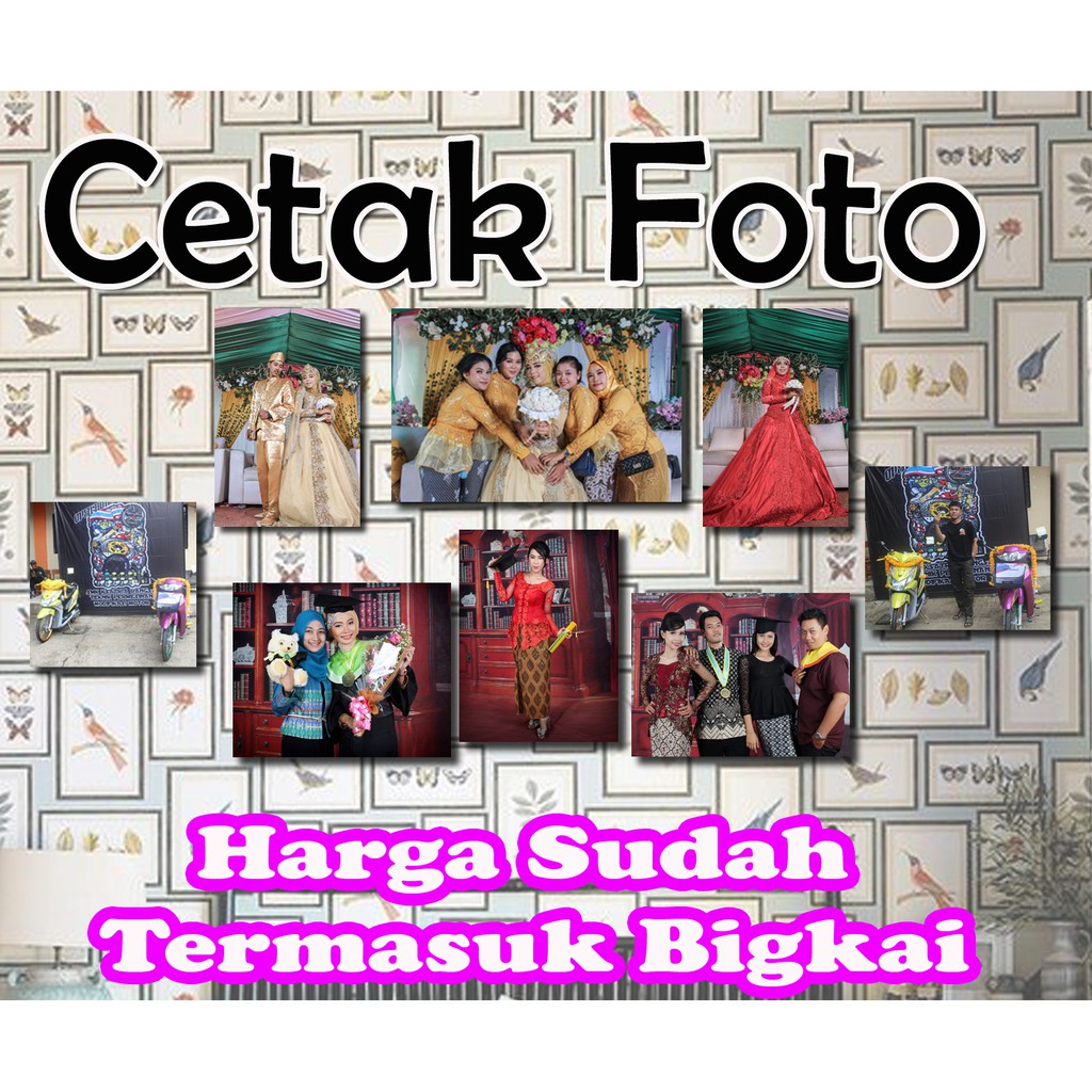 Cetak foto walldecor cetak foto bingkai kayu - 15X30 20X20 20X30