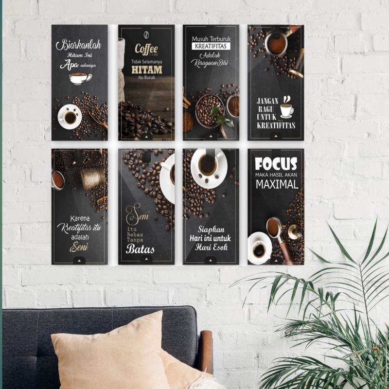 Jual Hiasan dinding pajangan ruangan poster kafe wall decor kopi poster