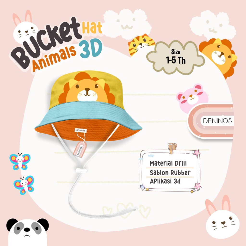 Bucket Hat Animal 3D by Deninos