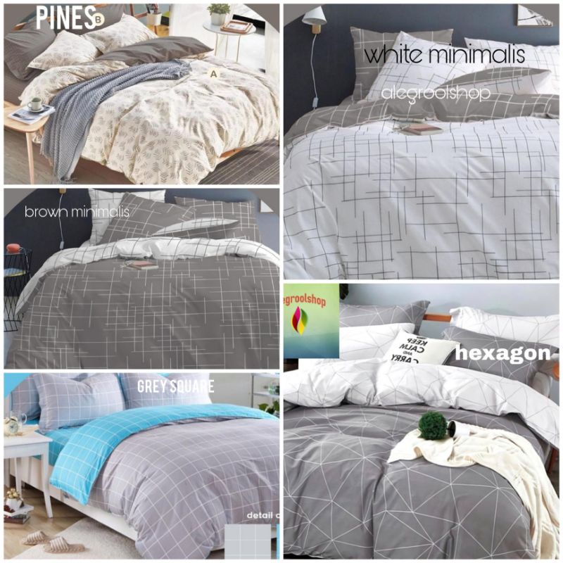 bedcover set + sprei katun lokal super premium