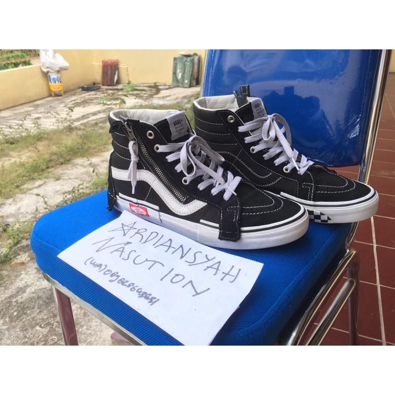 VANS SK8 HI CUT AND PASTE BLACK WHITE (ORIGINAL)