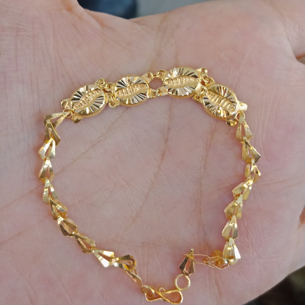 gelang rantai tangan anak dan dewasa emas asli kadar 65% 70% 16k 22 model bulat 1 gram