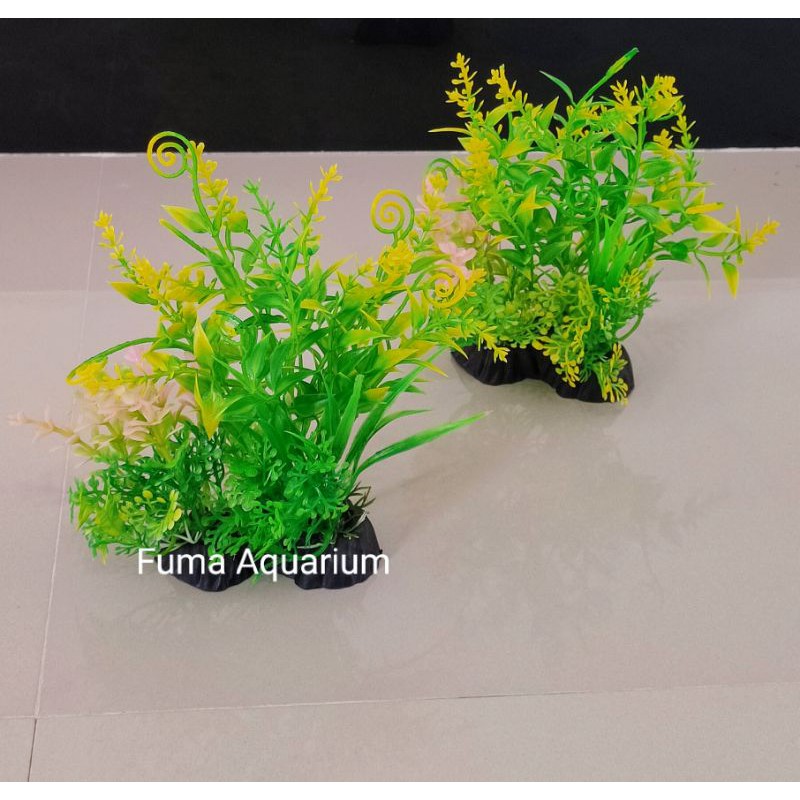 Tanaman Plastik Import hiasan dekorasi Aquarium Aquascape DIY 02