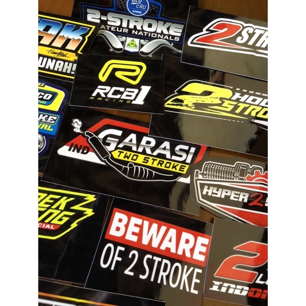 sticker stiker pack 2tak 2stroke rx king fiz r alfa variasi racing rcb helm