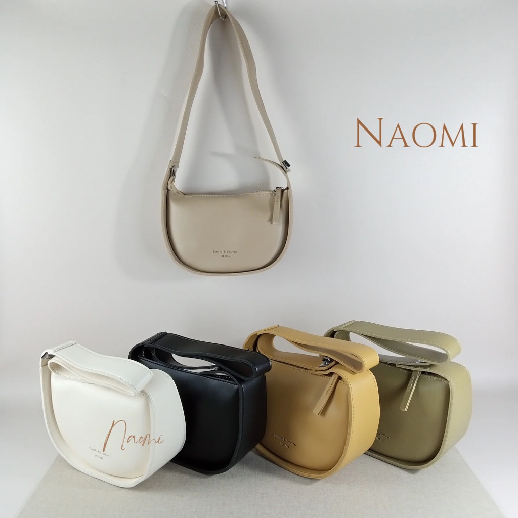 NAOMI - Andini Sling Bag Impor - Tas Selempang - Tas Import Wanita Fashion Korea - Sling Bag Model Cantik Unik Kekinian Terbaru - Latest Daily Selempang - Sling bag PU Leater