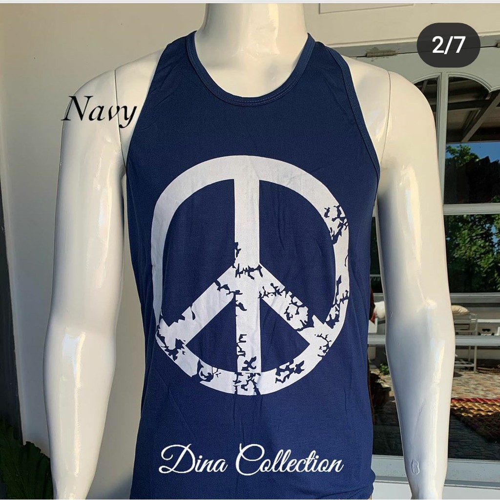 Baju Singlet Peace Kaos Oblong Bali