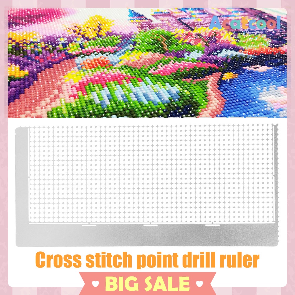 Diamond Painting Net Ruler Point Drill Ruler DIY Needlework Tool Accessory