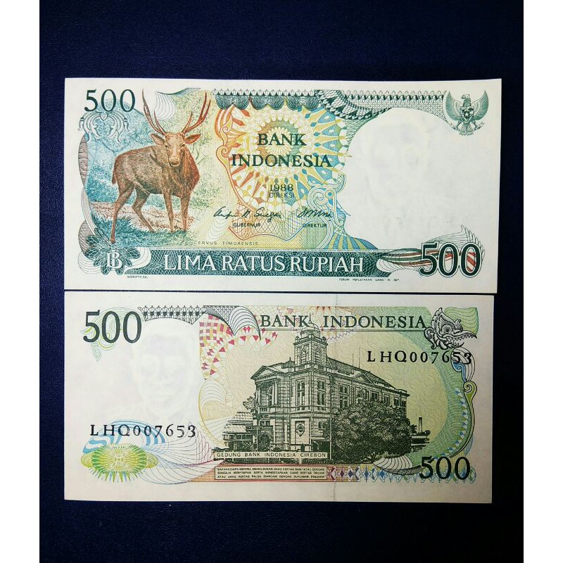 uang kuno 500 rupiah kijang thn 1988