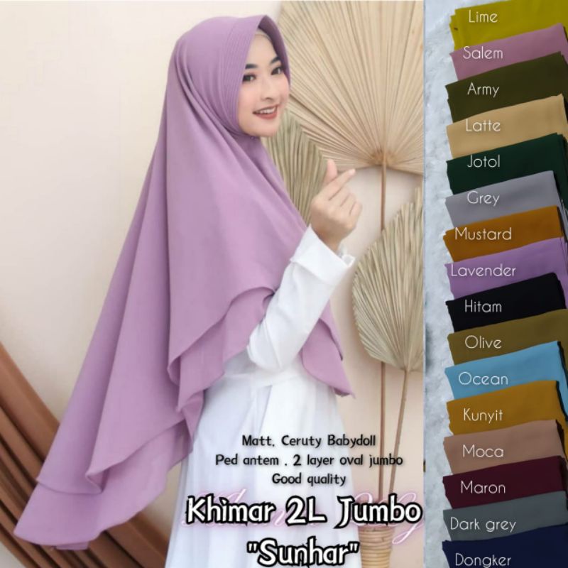 Khimar ceruty jumbo/Khimar ceruty babydol/Khimar ped atem