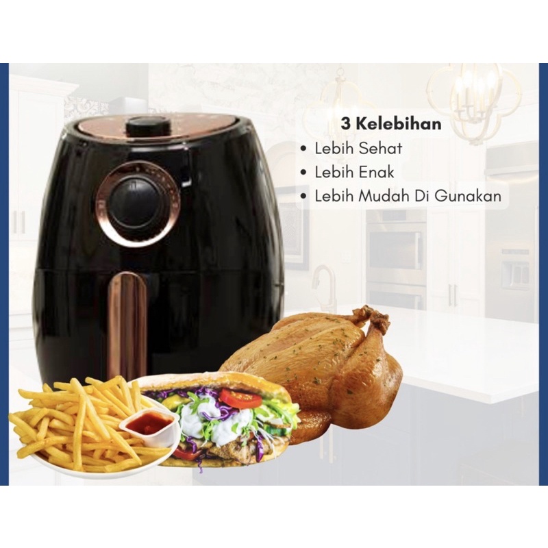 Lock N Lock Air Fryer Rose Gold Series - Penggorengan Tanpa Minyak New