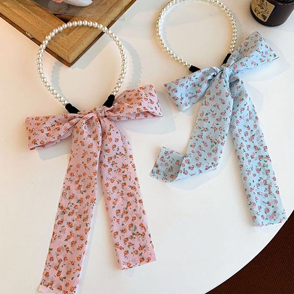 bando mutiara pita pearl floral hair band (1B3)  jba046