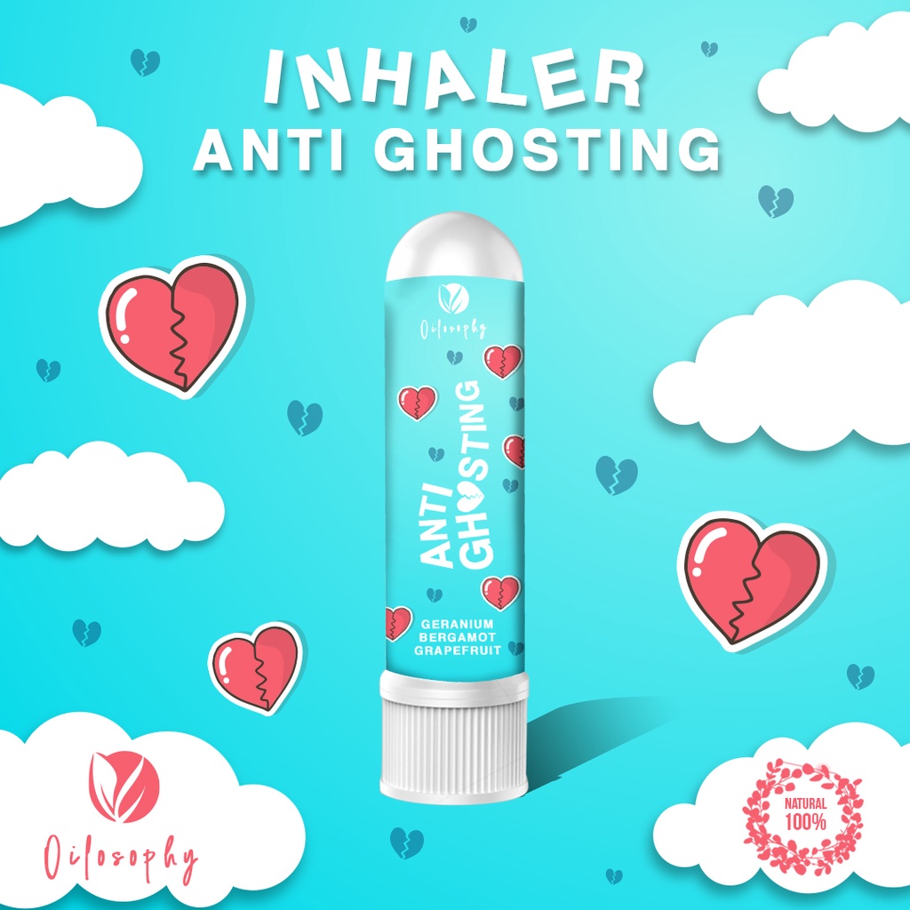 Inhaler Anti Ghosting Essential Oil Aromaterapi - Inhaler Hidung Penenang Minyak Esensial Aromaterapi Bergamot Esential Oil Grapefruit Oil Geranium Oil Asli Inheler Penenang Pikiran Penenang Depresi Pereda Stres Peningkat Imun Tubuh Relaksasi Kepala Ampuh